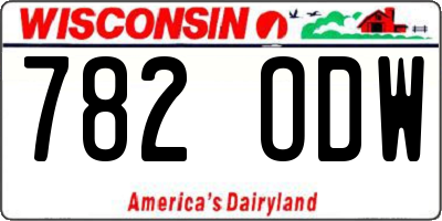 WI license plate 782ODW