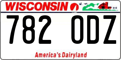 WI license plate 782ODZ