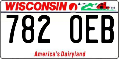 WI license plate 782OEB