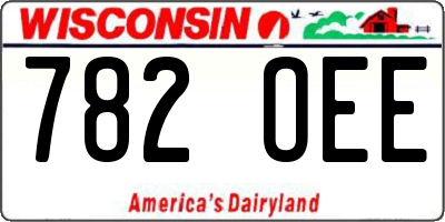 WI license plate 782OEE