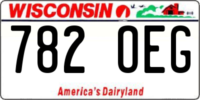 WI license plate 782OEG