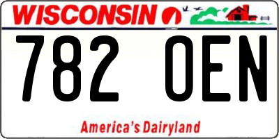 WI license plate 782OEN