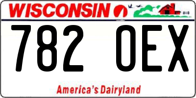 WI license plate 782OEX