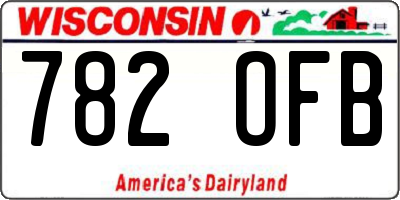WI license plate 782OFB