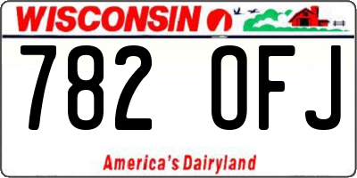 WI license plate 782OFJ