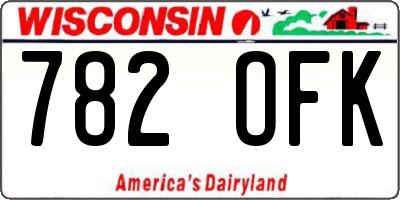 WI license plate 782OFK