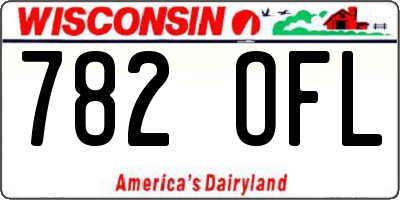WI license plate 782OFL