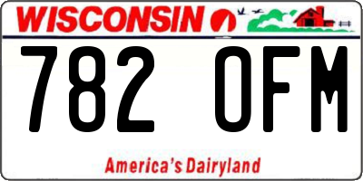 WI license plate 782OFM