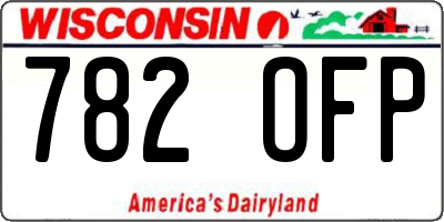 WI license plate 782OFP