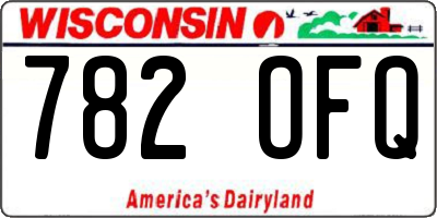 WI license plate 782OFQ