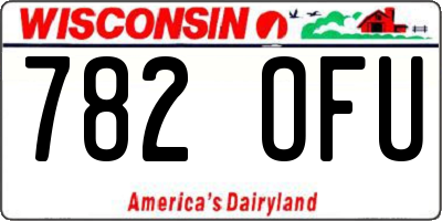 WI license plate 782OFU