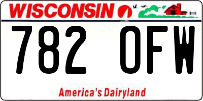 WI license plate 782OFW