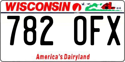 WI license plate 782OFX