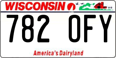 WI license plate 782OFY