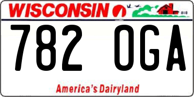 WI license plate 782OGA