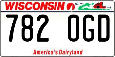 WI license plate 782OGD