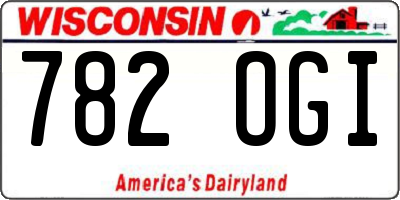 WI license plate 782OGI