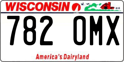 WI license plate 782OMX
