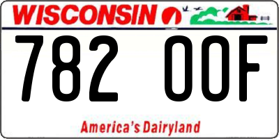 WI license plate 782OOF