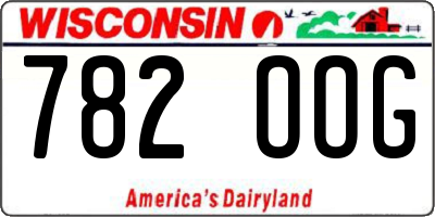 WI license plate 782OOG