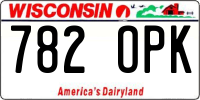 WI license plate 782OPK