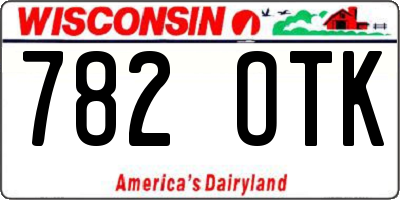 WI license plate 782OTK