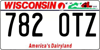 WI license plate 782OTZ