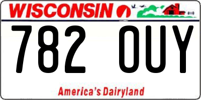 WI license plate 782OUY
