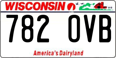 WI license plate 782OVB