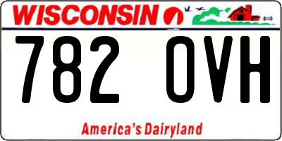 WI license plate 782OVH