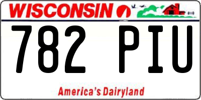 WI license plate 782PIU