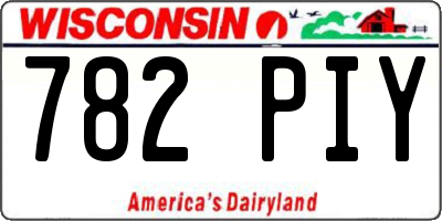 WI license plate 782PIY