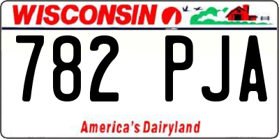 WI license plate 782PJA