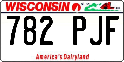 WI license plate 782PJF
