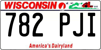 WI license plate 782PJI