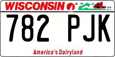 WI license plate 782PJK