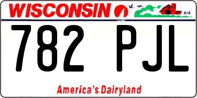 WI license plate 782PJL