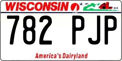 WI license plate 782PJP