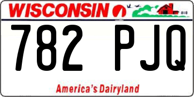WI license plate 782PJQ