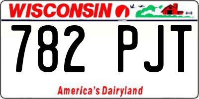 WI license plate 782PJT