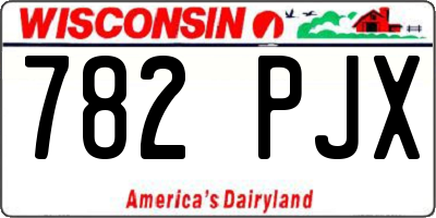 WI license plate 782PJX