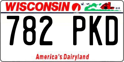 WI license plate 782PKD