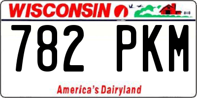 WI license plate 782PKM