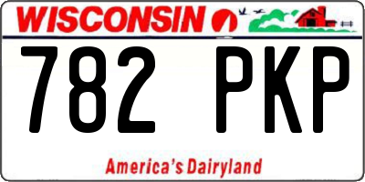 WI license plate 782PKP