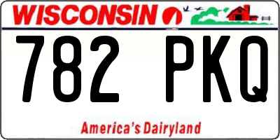 WI license plate 782PKQ