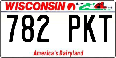 WI license plate 782PKT