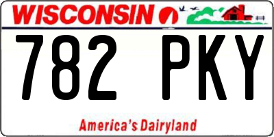 WI license plate 782PKY