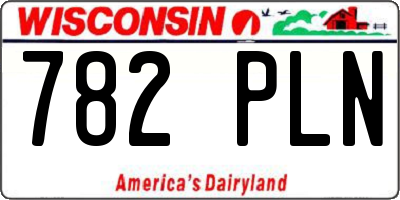 WI license plate 782PLN