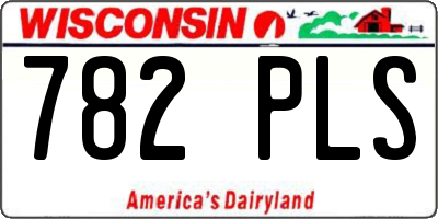 WI license plate 782PLS