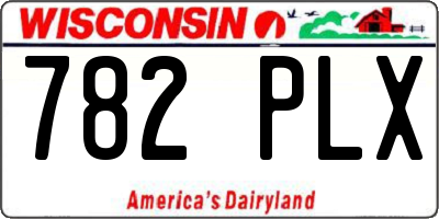 WI license plate 782PLX
